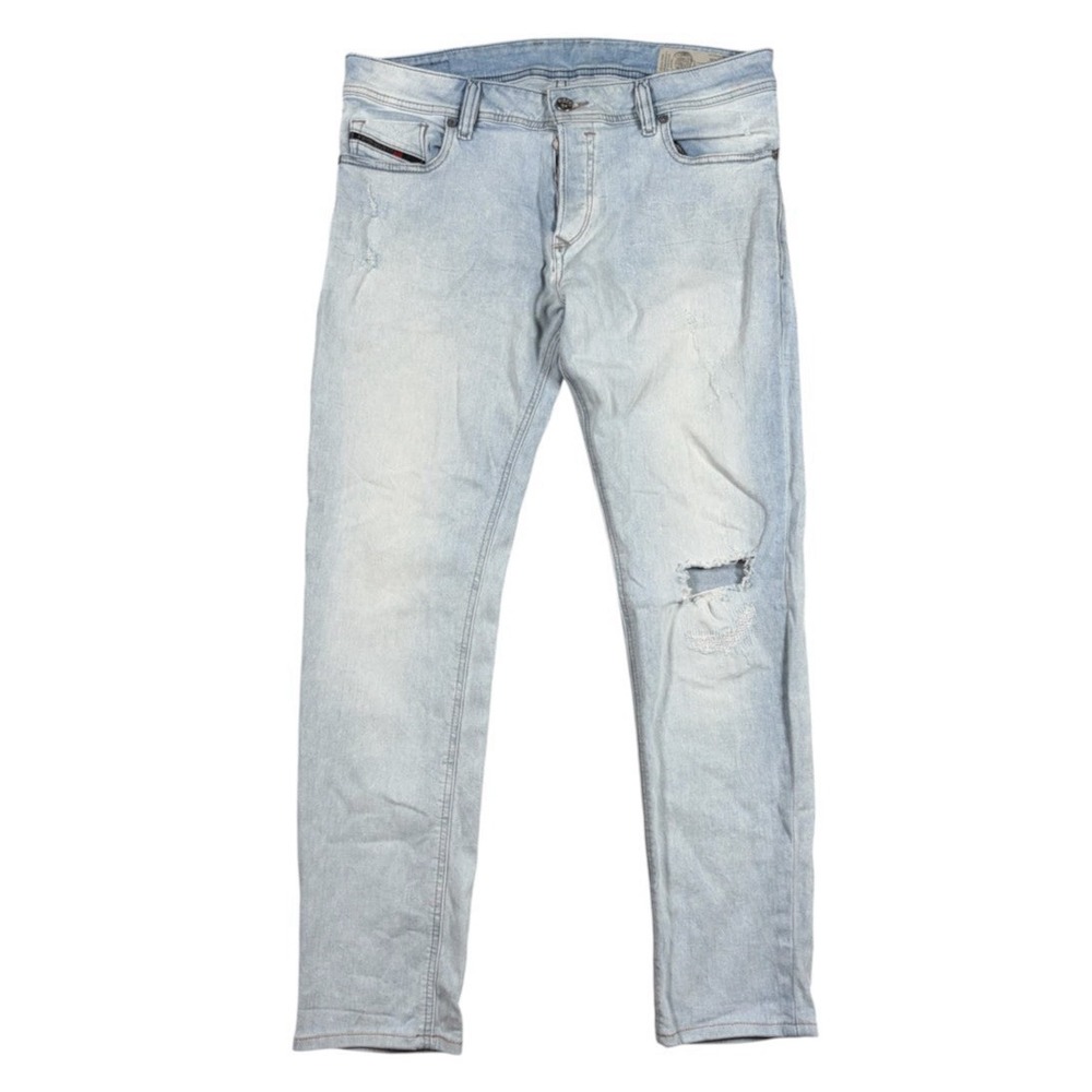 Diesel Sleenker Jeans Mens 31x30 Fit 33x29 Blue Slim Skinny Stretch Pants Wash